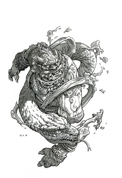 Peter Han - Ogre and Dragon - SOLD