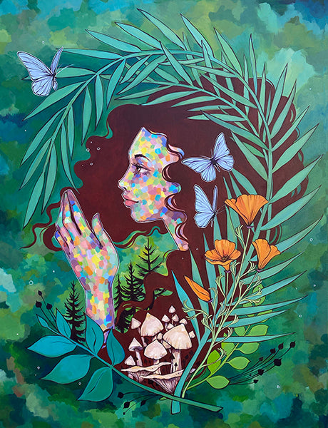 Ursula Xanthe Young - From The Green Earth She Rises  - SOLD
