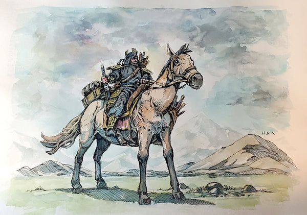 Peter Han - On Horseback - Sold