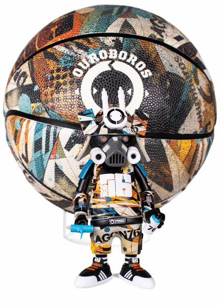 DR76 6inch Figure + Basketball "Abstract" BUNDLE by Dragon76 x Martian Toys
